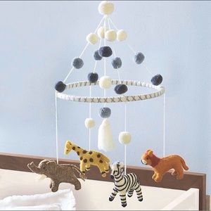 Felt Safari Baby Crib Mobile